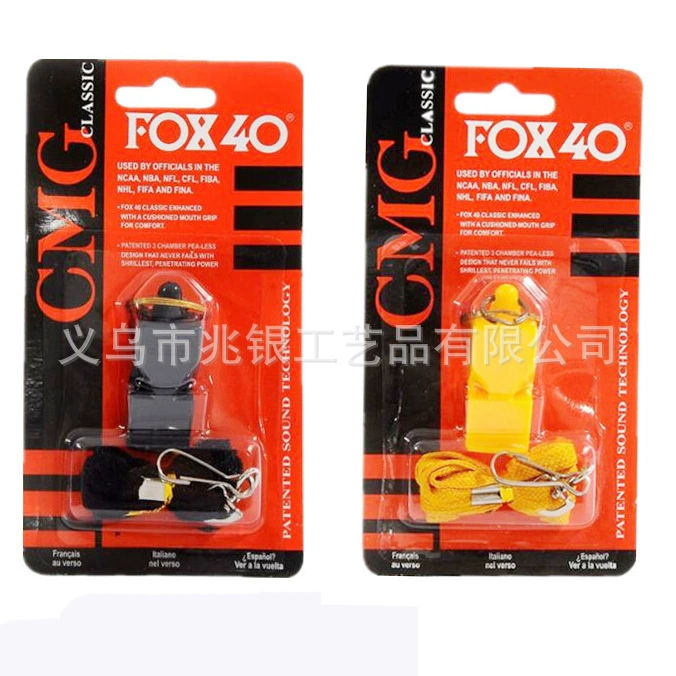 Оригинальный уличный спортивный свисток с защитой зубов FOX40, судейский спасательный свисток, пластиковый трехголосный
