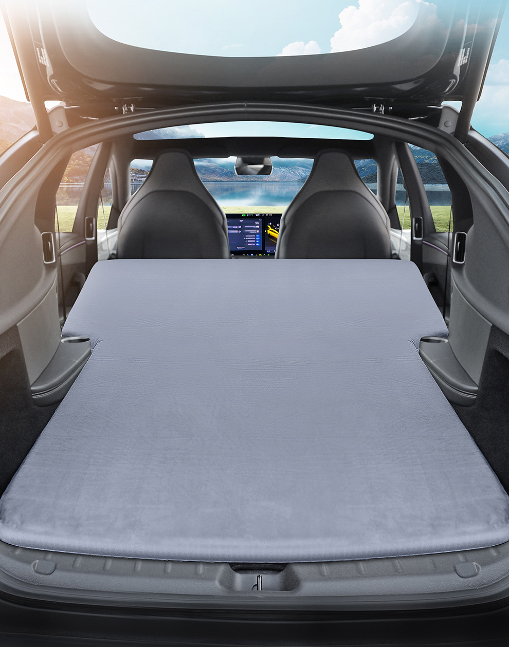 Tesla Model Yl Six-Seater Trunk-Specific Air Mattress Car Inflatable Mattress Rear Seat Leveling Sleeping Pad