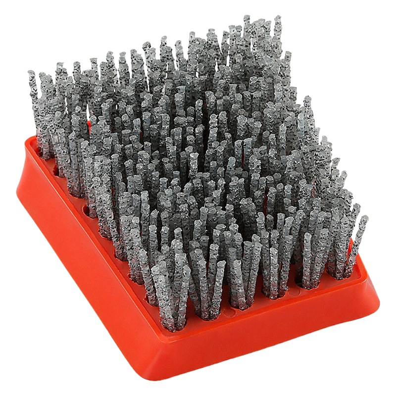 Cepillo antiguo en forma de herradura cepillo de alambre de molienda de piedra Placa de fuego pulido anti-viejo limpieza cepillo retro cepillo compuesto