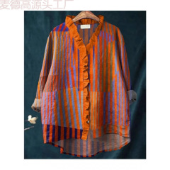 クロスボーダー 2025 夏の女性の新しいスタイル Amazon AliExpress ルーズプリントラウンドネックカジュアル大きいサイズの女性の Tシャツ