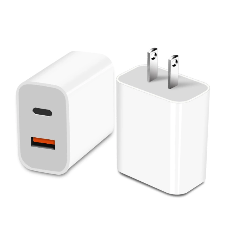 Зарядное устройство PD25W американский стандарт 25W двойной порт быстрая зарядка QC3.0+PD подходит для Apple Huawei Xiaomi