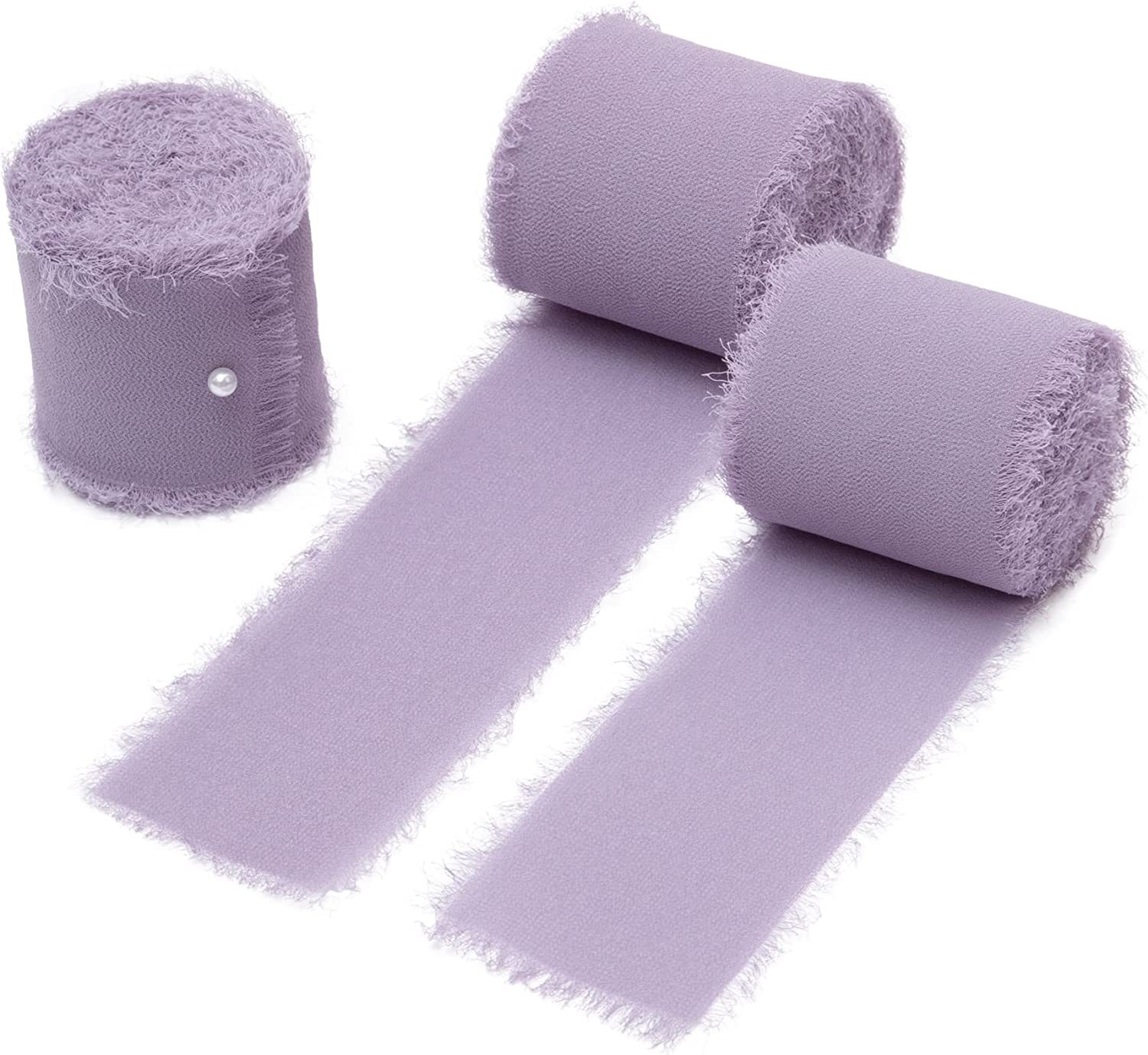 INS deshilachado gasa cinta ramo de la boda borla cinta arco decoración hilo de nieve tira de tela de seda