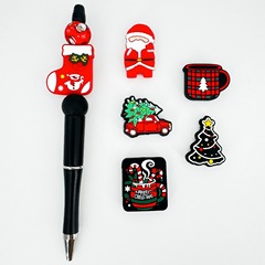 クリスマスシリーズ漫画ビーズドロップ食品級シリコンビーズdiyストリングペン歯磨きビーズスポット