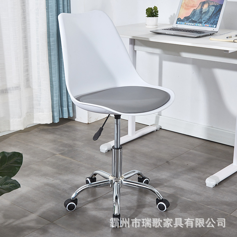 Silla giratoria de Tulip, silla giratoria de oficina, silla de ocio, silla de oficina acrílica transparente de elevación