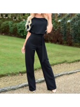 12741 Colorful Buttd Sleeves Jumpsuit ϵ��Ŧ�������