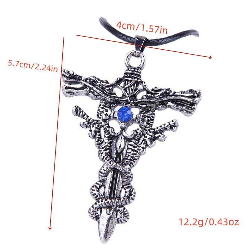 Accesorios de joyería de aleación de bricolaje Colgante de cruz de plata retro Pulsera Collar Pendientes Decoración de ropa Colgante