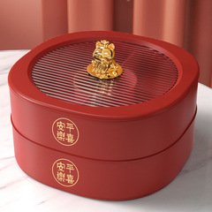 New Year Candy Box Home Fruit Plate Living Room Melon Seed Snacks Dried Fruit Plate Nut Storage Plate Candy Storage Box