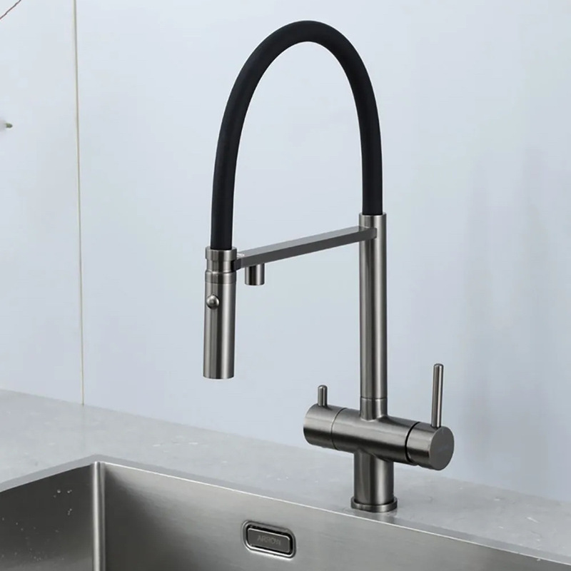 Cross-Border All-Copper Three-In-One Kitchen Faucet with Magnetic Rotating Sink, Large Single-Tank Direct Drinking Water Purifier Faucet Cross-Border All-Copper Three-In-One Kitchen Faucet with Magnetic Rotating Sink, Large Single-Tank Direct Drinking Water Purifier Faucet