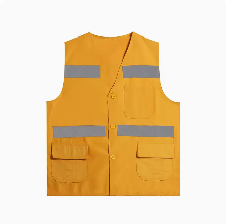 Chaleco ferroviario de algodón de poliéster - tapa de bolsillo