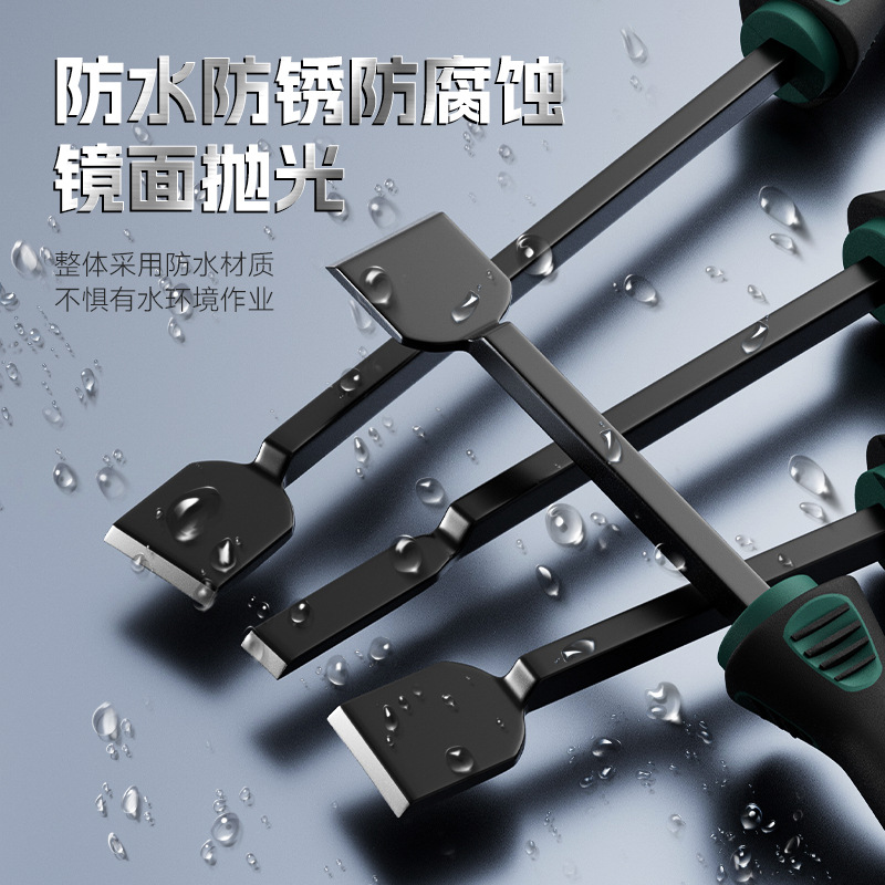 Suministros de mantenimiento de automóviles pala de cilindro de grado industrial de acero al cromo-vanadio de alta dureza, reparación de automóviles alargada, pala de cilindro de limpieza