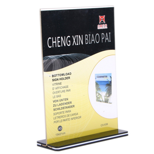 Acrylic A4 Desktop Desk Card A5 Desk Sign A6 Desk Plate Menu Beverage Table Card Advertisement Menu Price Card Display Stand