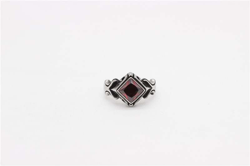10, 12, 7 Ring Size Retro Rhombus Titanium Steel Men's Rings