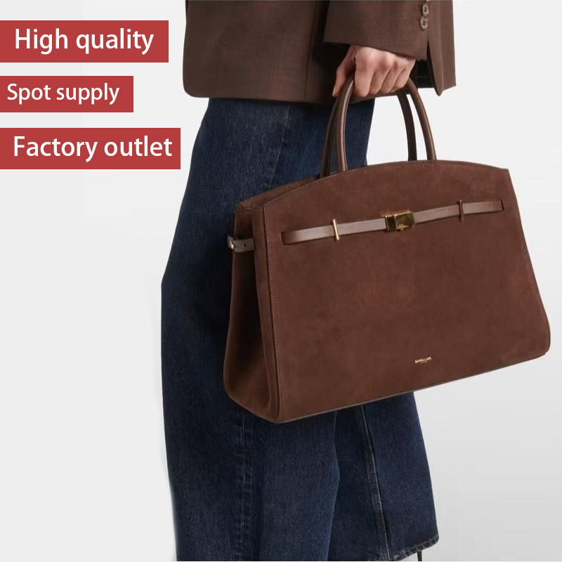 Cross-Border Demellier Hand-Held Tote Bag Frosted Large-Capacity New Leather Handbag Casual Commuter Women's Bag