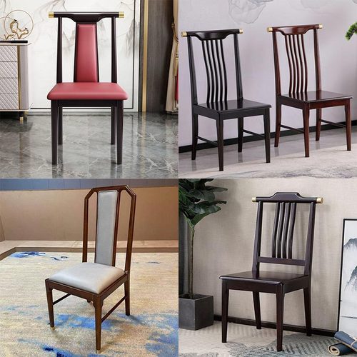 Solid Wood Dining Chair, Luxurious Chair for Home Use, Backrest Chair, Simple Modern Dining Chair, Hotel Chair, Soft Upholstered Café Chair, Leisure Chair