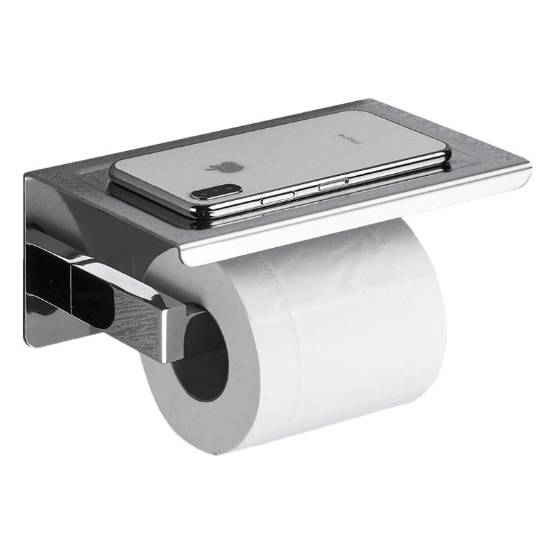 Titular de papel higiénico de acero inoxidable 304 ingeniería hotelera titular de papel higiénico rollo de papel titular de almacenamiento caja de pañuelos fabricante cuadrado