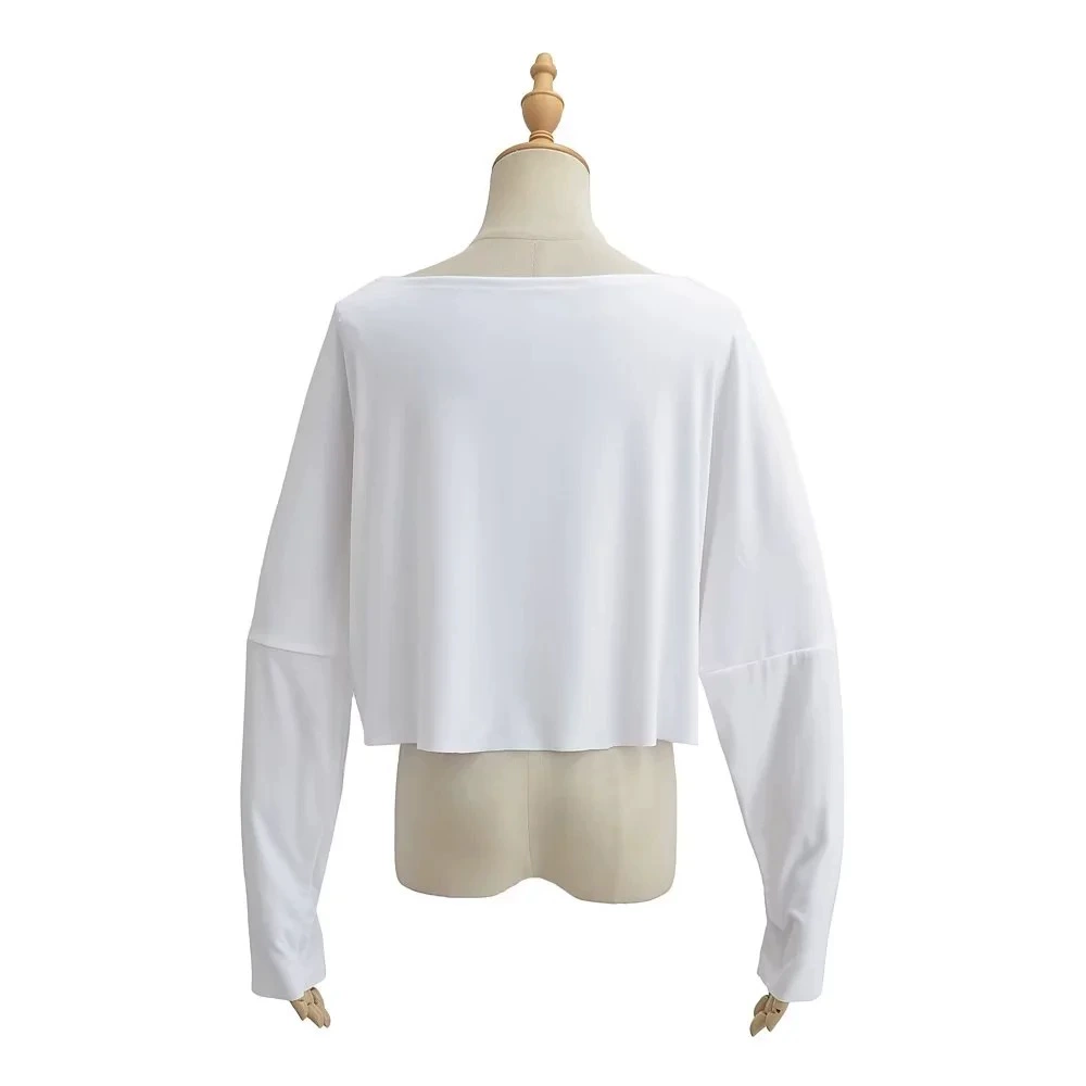 Короткие базовые длинные рукава, европейский стиль, slim fit, свободный крой, квадратный вырез, облегающий