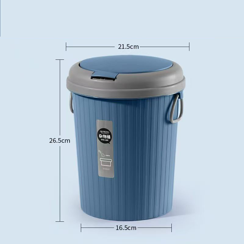 Cubo de basura con tapa a presión de plástico para el hogar image 12