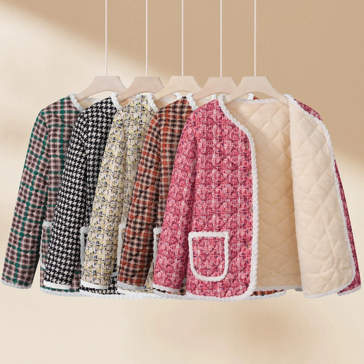 Зимняя куртка для мам на хлопковой подкладке, утолщенная овечья шерсть, короткое пальто для женщин среднего и пожилого возраста, цветочное пальто на хлопковой подкладке, зимнее пальто на хлопковой подкладке, Новинка