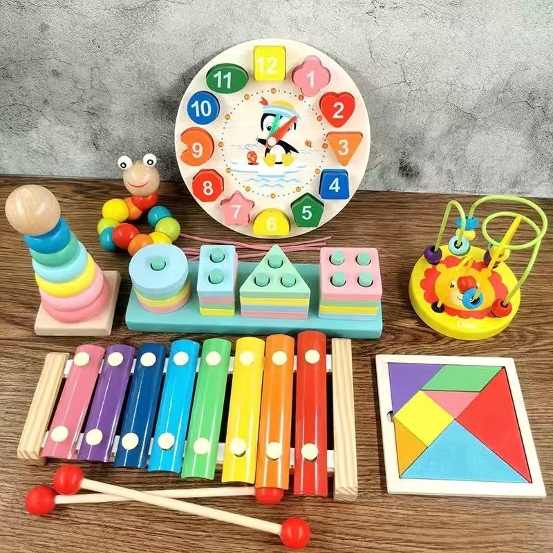 早期教育知育玩具子供木製赤ちゃんのおもちゃオルフ八音ピアノ子供ノックピアノセット木製教育遊び|undefined