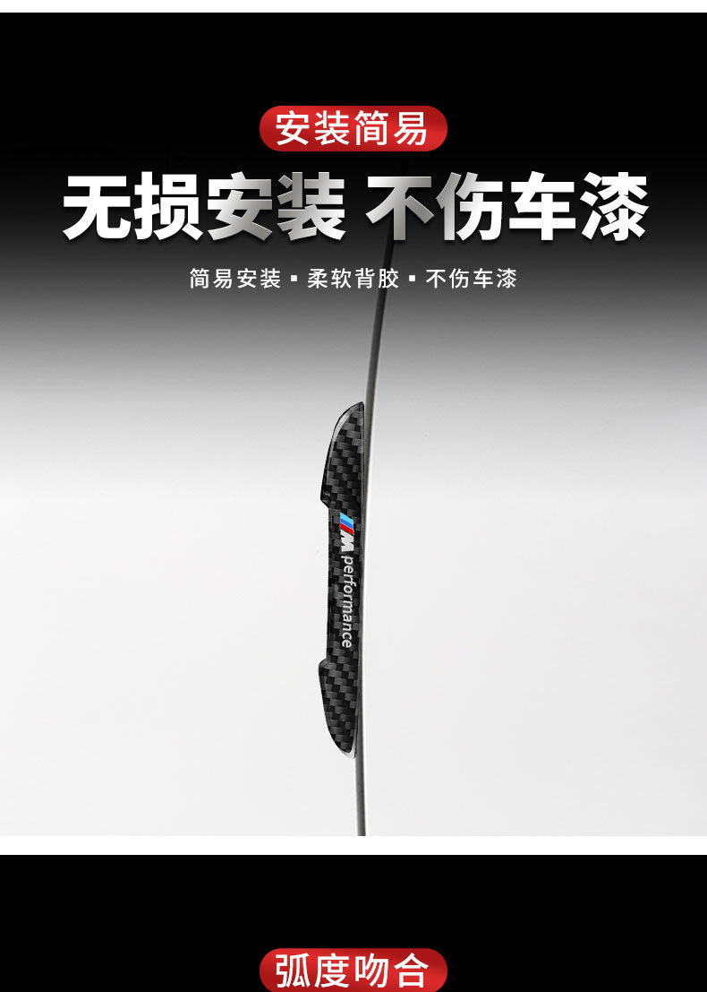 Applicable to BMW door anti-collision strip new 3 series 5 series 1 series 7 series X1X3X4X5 rearview mirror door bowl anti-scratch decorative sticker