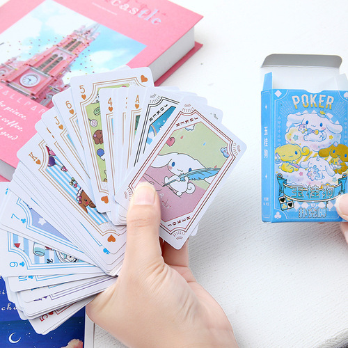 Little Red Book character Sanrio playing cards KT anime Dogugan Pachagon home board game cute props
