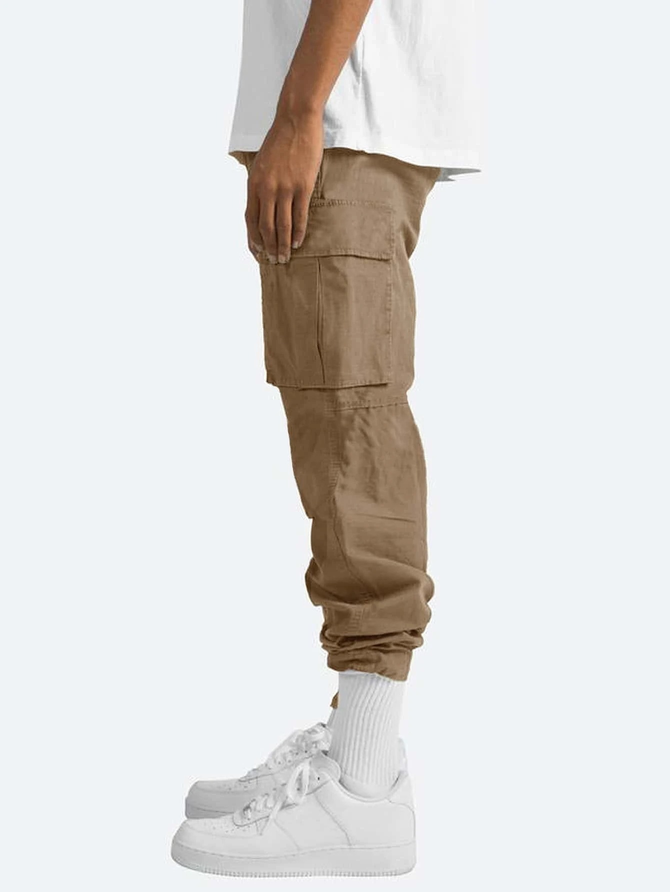 Pantalons décontractés pour hommes, nouveaux vêtements de travail d'été pour hommes avec cordon de serrage, pantalons décontractés multi-poches_voghion.com