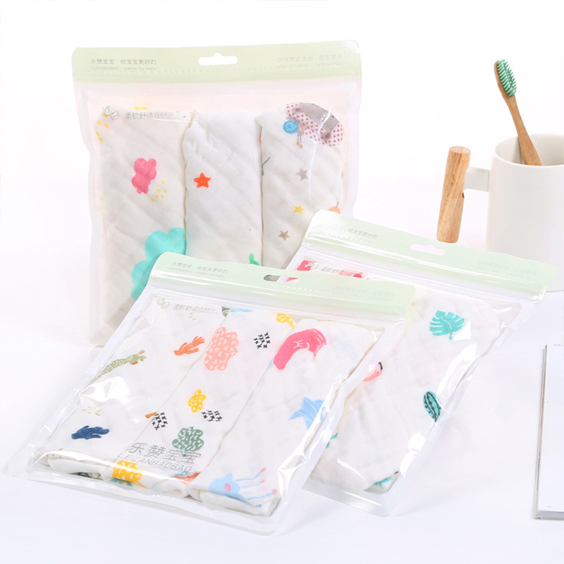 Cotton High-Density Square Towel Bubble Six-Layer Gauze 30*30cm Baby Infant Saliva Towel Towel Pure Cotton Thickeneded