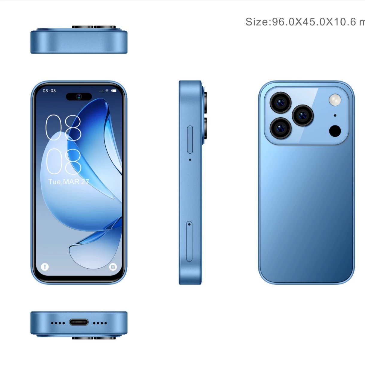 (Cross-border trading), small mobile phone, smartphone, intel core i17, Android, wholesale, full screen display