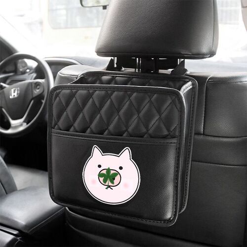 Car Seat Storage Bag Children's Cartoon Multifunctional Hanging Bag Chair Car In-car Trash Can Car Interior Supplies