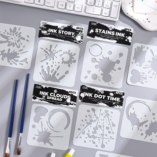 Yuezhen ink fall fanchen pet painting template hollow template cross-border oil painting stick handwritten newspaper template hollow painting
