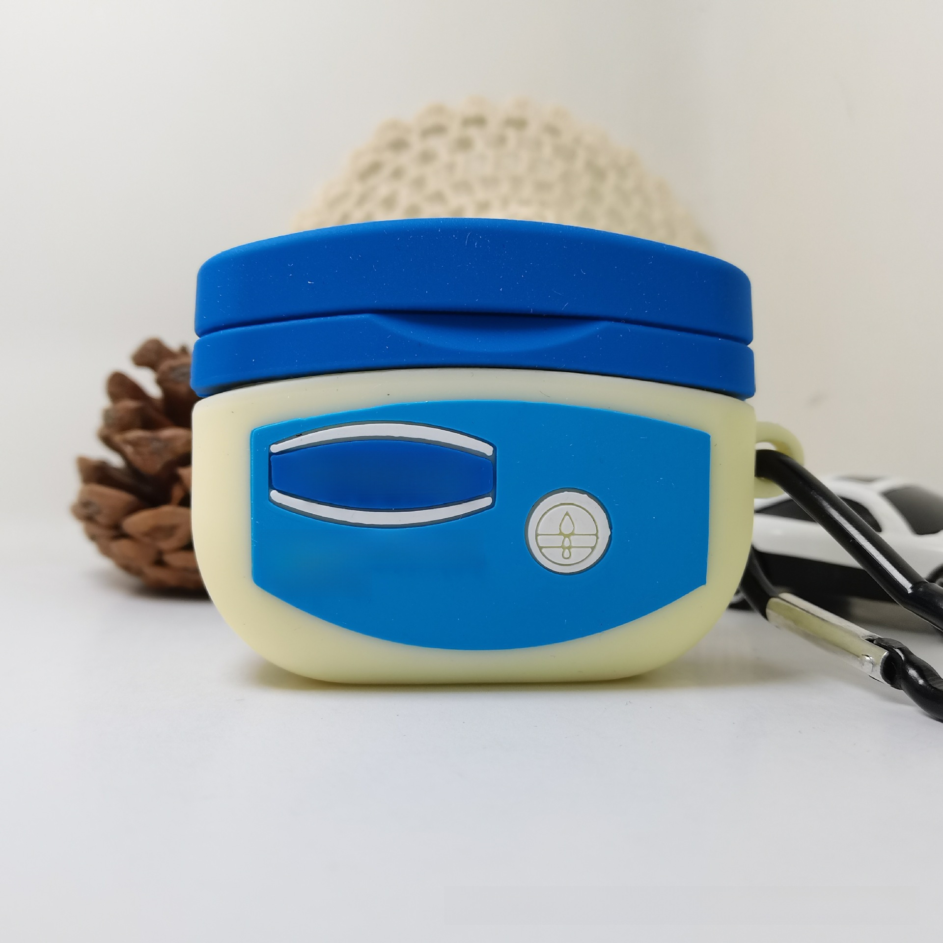 藍色創意護膚霜藍牙耳機套適用蘋果AirPods pro1/2/3代軟殼保護套