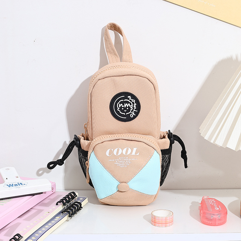 2025 nueva mochila portátil, bolsa de lápices, sombrero, versión coreana de alta calidad, bolsa de papelería creativa de gran capacidad y alto valor