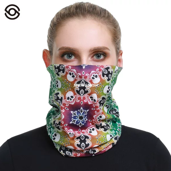 Sun Protection Mask, Cycling Face Mask, Motorcycle Head Scarf, Skull Seamless Magic Headscarf