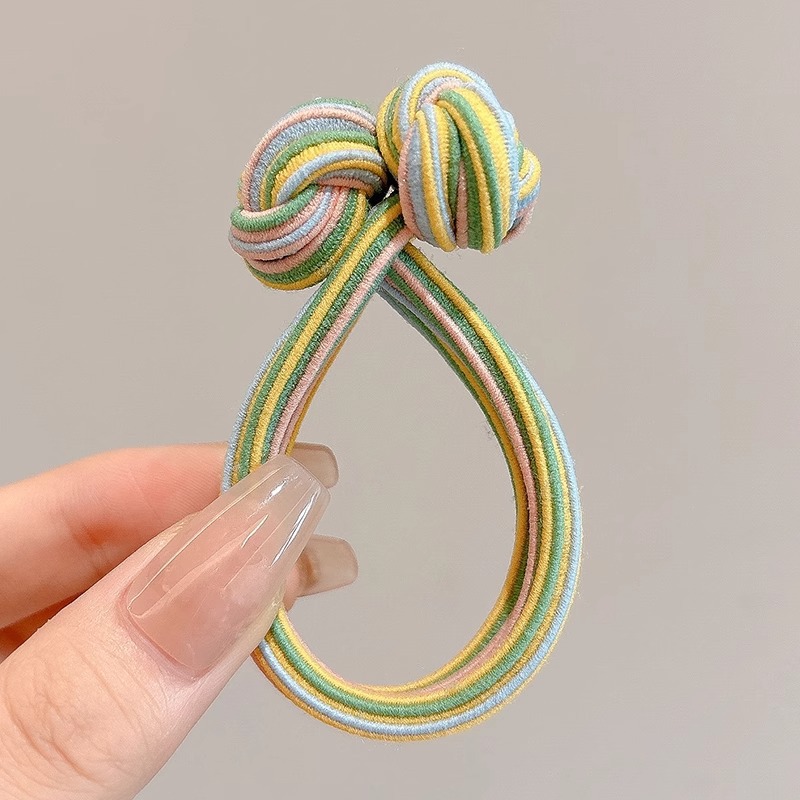 Cuerda para el cabello retro Maillard, temperamento femenino, cuerda para el cabeza duradera, banda de goma para el cabello de alta gama, tocado de lazo para el cabello de cola de caballo alta