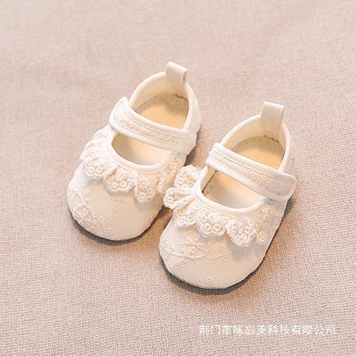 Spring and Autum 0-1 Year Old Baby Princess Shoes 3-6-12 Months Baby Girl Soft Sole Breathable Toddler Shoes Flats