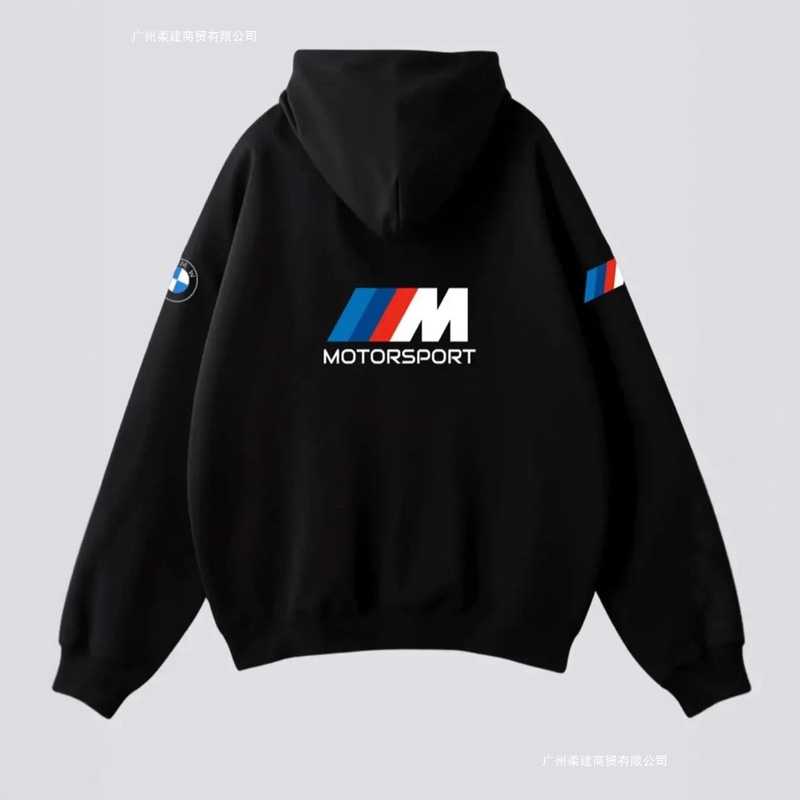 European and American Cross-Border Bmw Racing Sports Printed Sweatshirt Car Sports Casual Loose Sports Hooded Sweatshirt