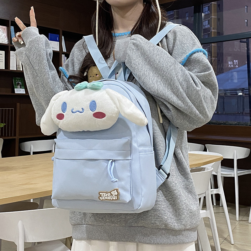 2025 mochila escolar infantil de dibujos animados transfronterizos estudiantes de primaria lindos de peluche ligero estudiantes de secundaria del campus mochila