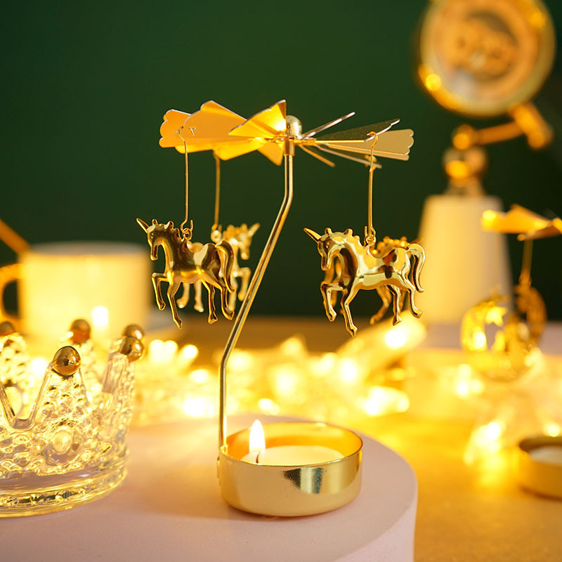 Linterna carrusel candelero romántico metal vela titular asiento placa humor cena atmósfera diseño