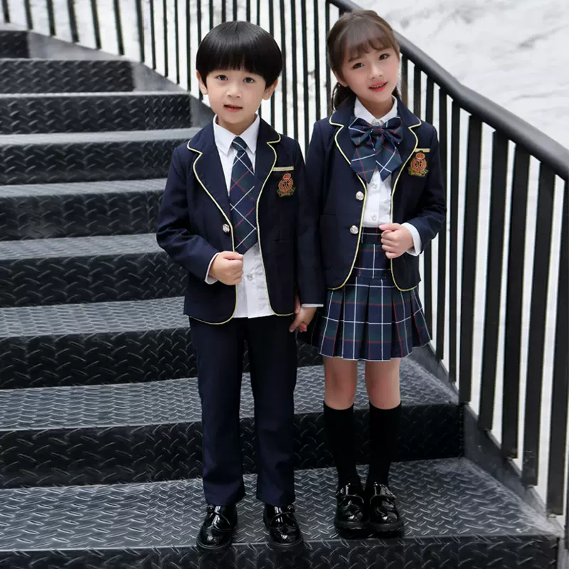 小学生校服春秋套装儿童英伦学院风西装班服幼儿园西服园服礼服潮