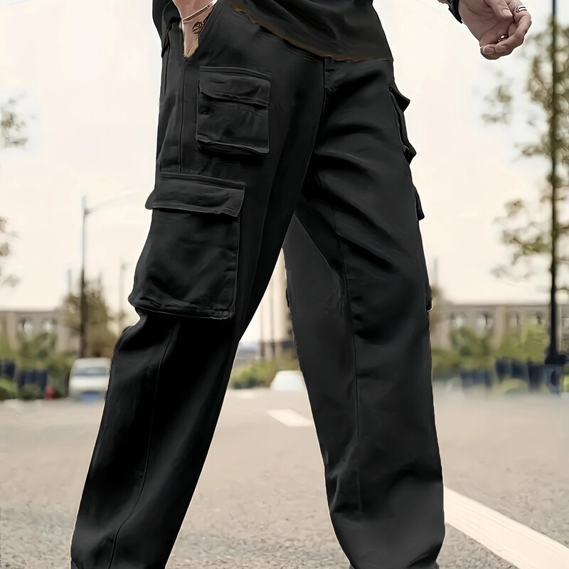 Jogger Pants European Size Casual Pants Men's American Style Cross-Border Exclusive Pants All-Season Solid Color Foreign Trade Loose Cargo Pants