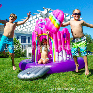New Thickeneded Hot Selling Pvc Kidsren's Outdoor Game Floating Bed Entertainment Inflatable Swimming Pool Floating Boat Lawn Castle Floating Island