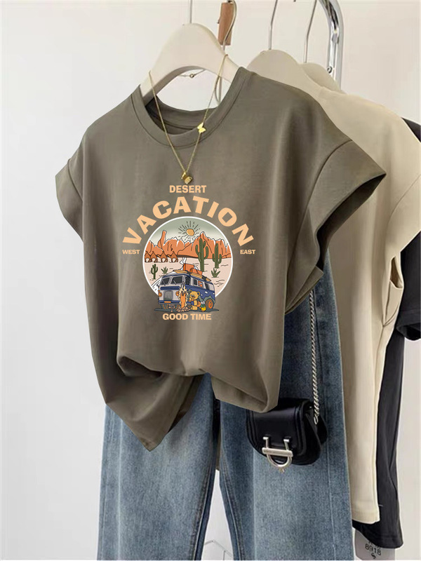 2025 新デザインニッチノースリーブコットンベスト Tシャツレディースファッショナブルで多用途なスリムショルダートップ夏|undefined
