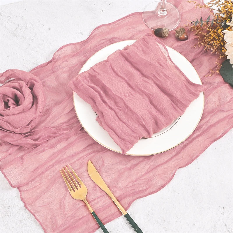 Servilleta plisada de seda país bohemio mesa de tela decoración boda fiesta de noche partido servilleta placemat al por mayor