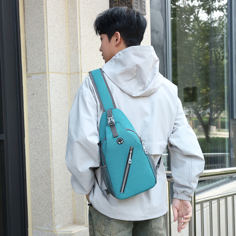 Bolso de pecho de los hombres simple multifuncional bolso del teléfono móvil deportes casual ligero bolso de hombro de moda bolsa de mensajero del estudiante de moda