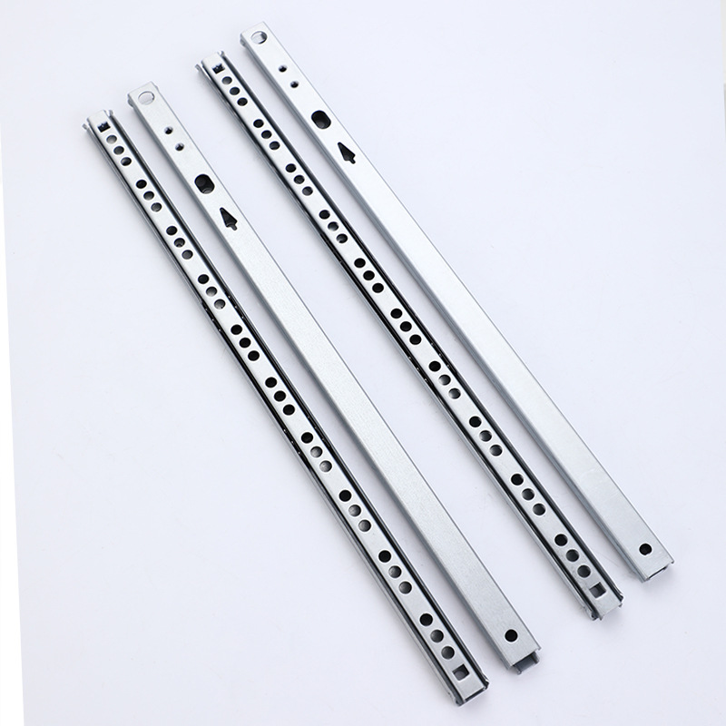 17mm wide two-way drawing slide 1708 two-section walking ball silent steel ball track small thin narrow guide slide
