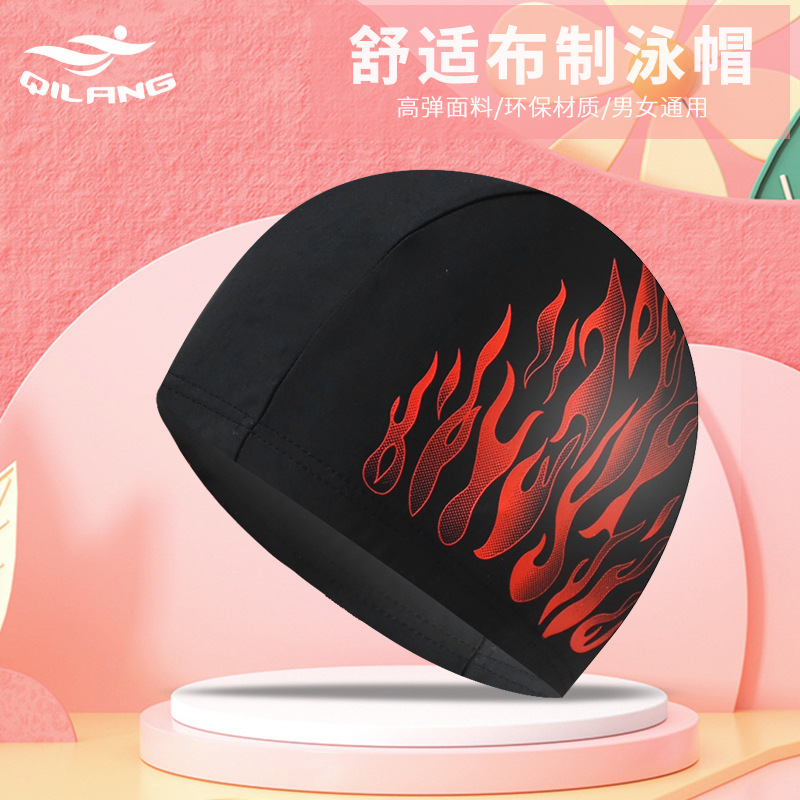 Gorro de natación de gran llama hombres adultos transpirable moda protección del oído no apriete nylon natación gorra fábrica al por mayor
