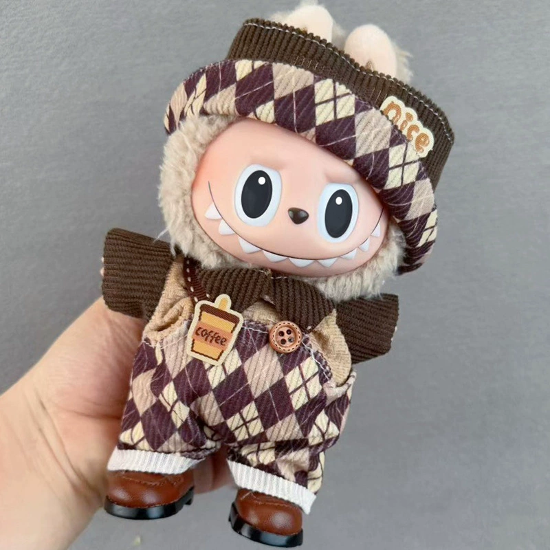 Сначала, второе и третье поколения одежный подвес Labubu, одежда подвес Labubu, надхалюй костюм трендовый