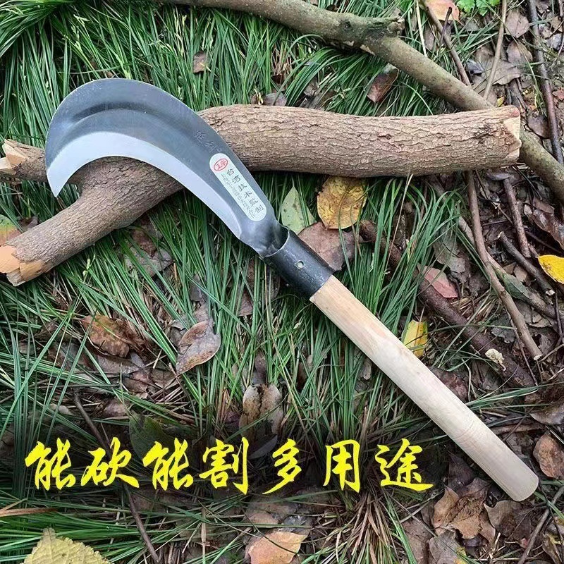 柴王砍刀割草专用刀砍柴刀户外开山神器弯刀锰钢锋利链刀修枝收割