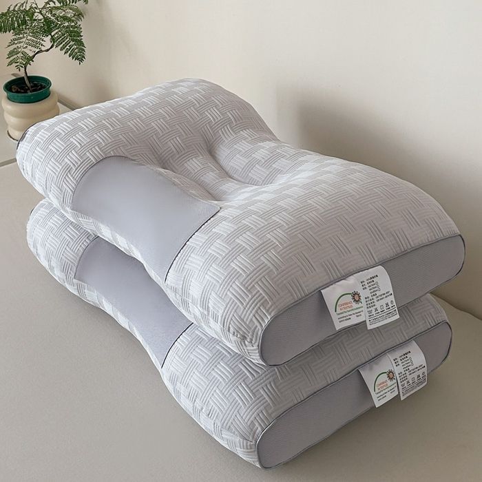 와플 마사지 베개 - 그레이 48x74cm 높이