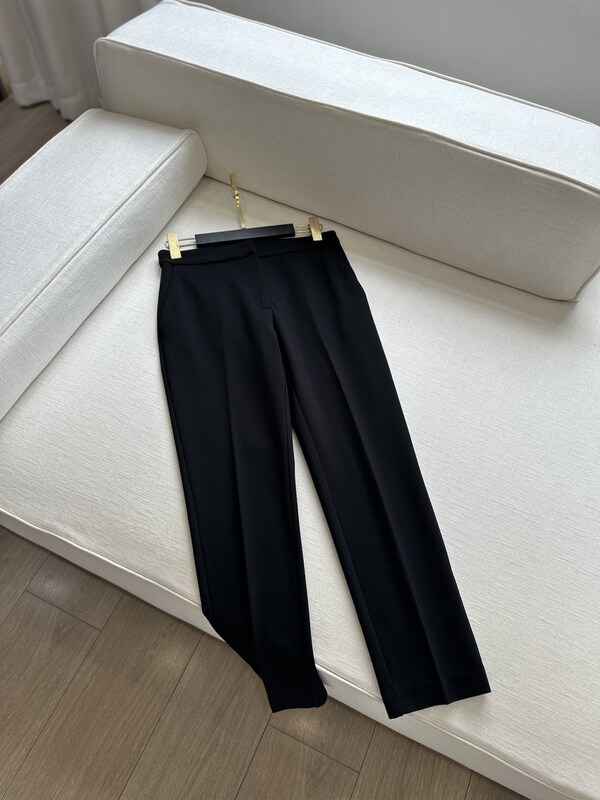 COS-style high-waisted, flowing suit pants for women, 2024 new collection, straight-leg design, slimming effect, black casual long pants, elegant and suitable for work COS-style high-waisted, flowing suit pants for women, 2024 new collection, straight-leg design, slimming effect, black casual long pants, elegant and suitable for work